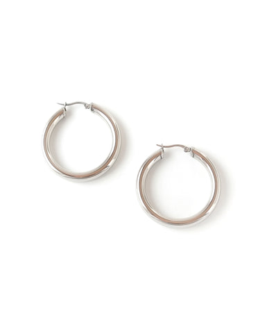 Essential Silver Hoop Earrings (1.5")