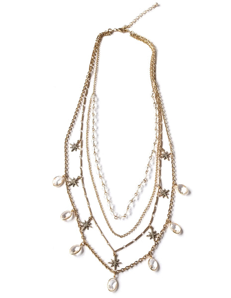 Stella Crystal Layered Necklace